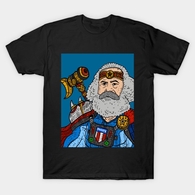 carl marx, american super hero. united communist states. T-Shirt by JJadx